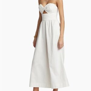AMUR White Strapless Jumpsuit